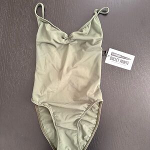 Bullet Pointe Olive Green Women's Bodysuit